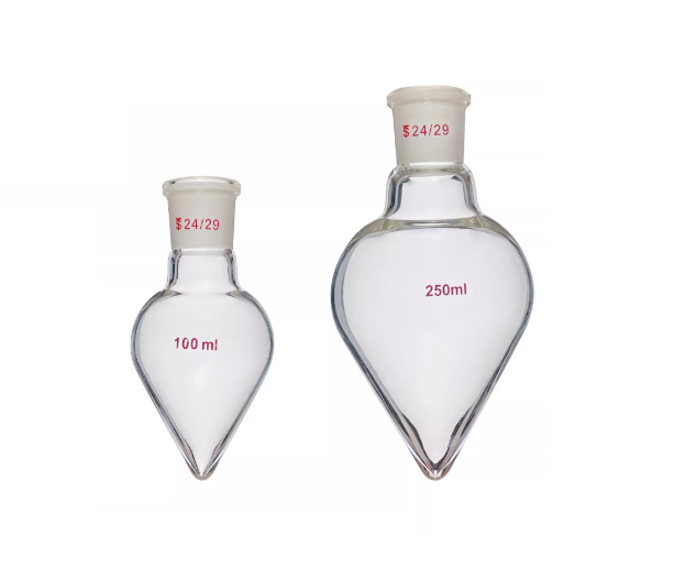梨形烧瓶加厚梨形瓶25/50/100/150/250/500/1000ml鸡心瓶实验室