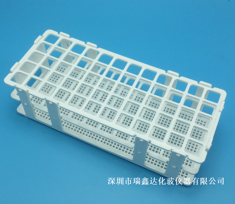 塑料方孔试管架 60孔 可拆白色试管架 实验室离心管架16mm