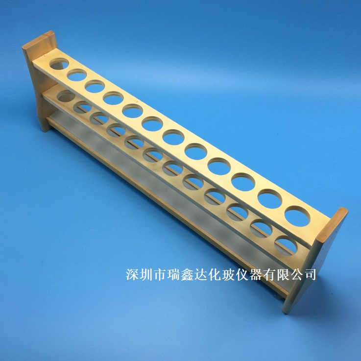 木制比色管架50ml*6孔/12孔 单排木质比色管架 深圳木比色管架