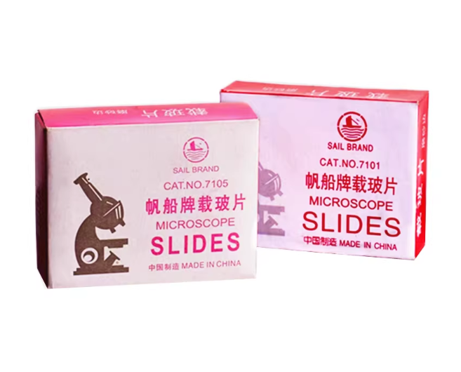 帆船牌载玻片7105磨砂载玻片 载物片显微镜使用玻璃载片